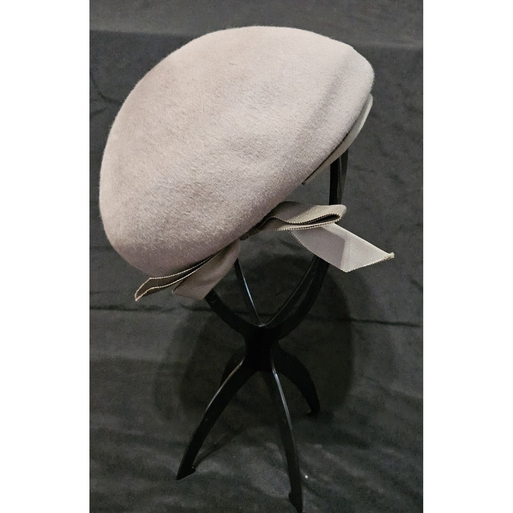 Vintage 1960s Mushroom Gray Peachfelt Bubble Hat